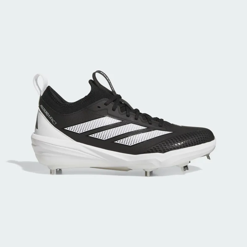 Adidas Adizero Impact 2.0 Noppenschoenen Core Black / Cloud White / Silver Metallic (JH6730)