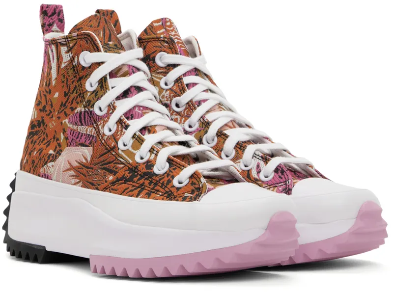 Converse Run Star Hike Platform Tropical Florals Mantra Orange/Black/White (A00551C)
