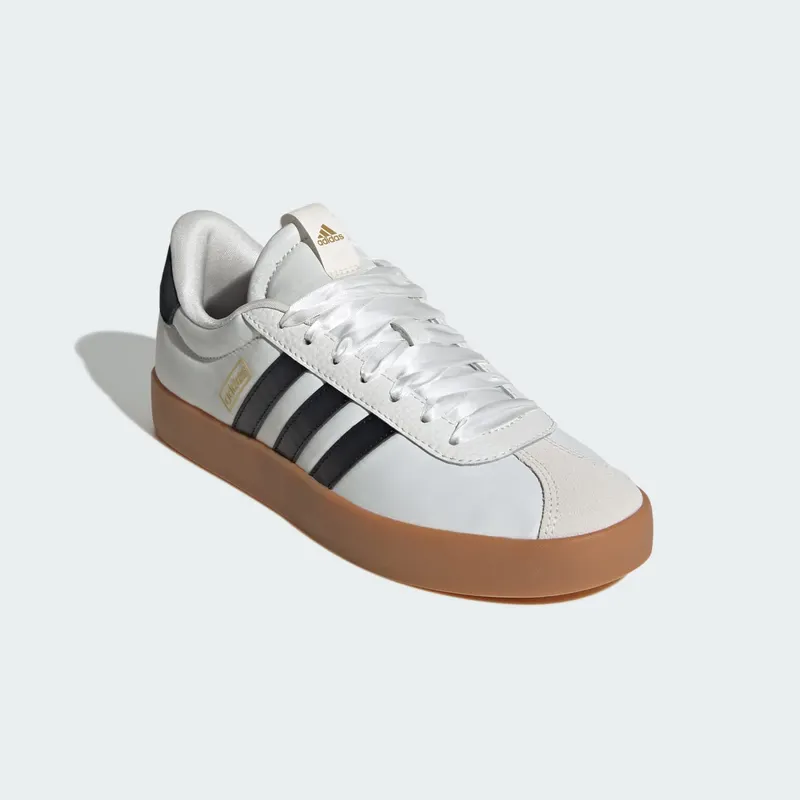 adidas VL Court 3.0 Core White Core Black Gold Metallic (JR8674)