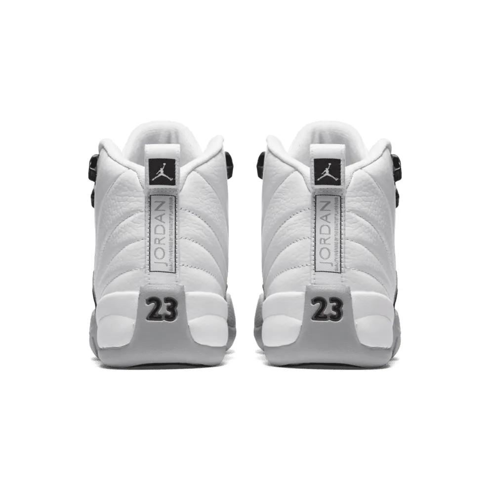 Jordan 12 Retro Barons (GS) White/Black-Wolf Grey (510815-108)