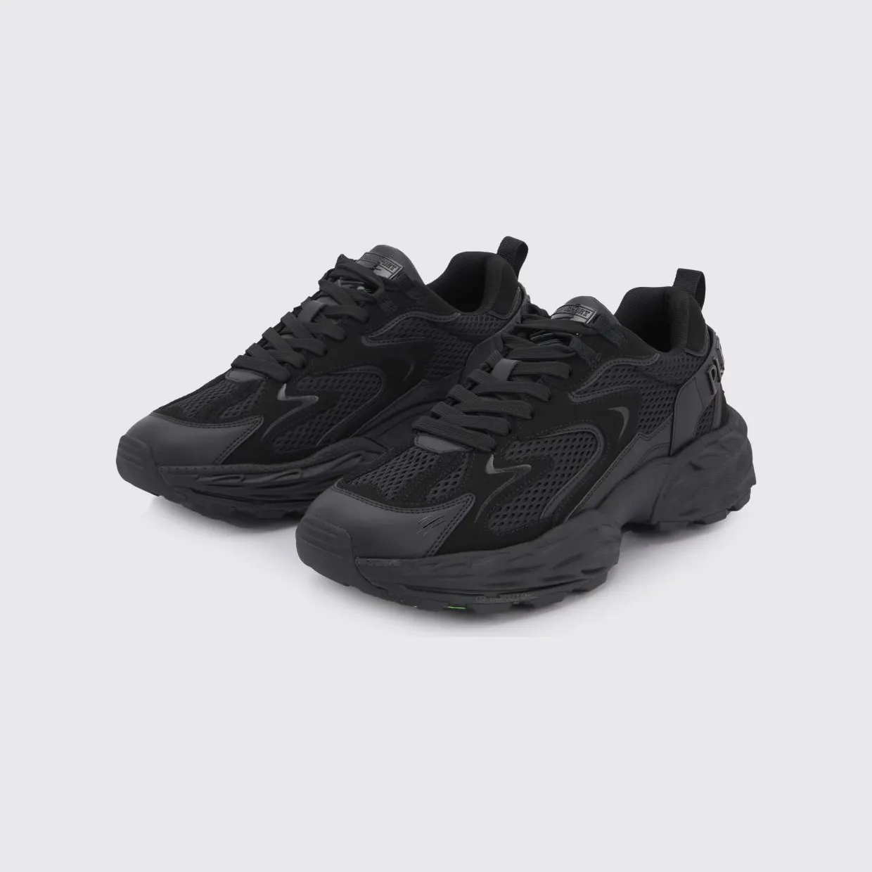 Plein Sport Pulse X Mesh and Leather Sneakers Black (SAFSUSC0931STE003N0202)