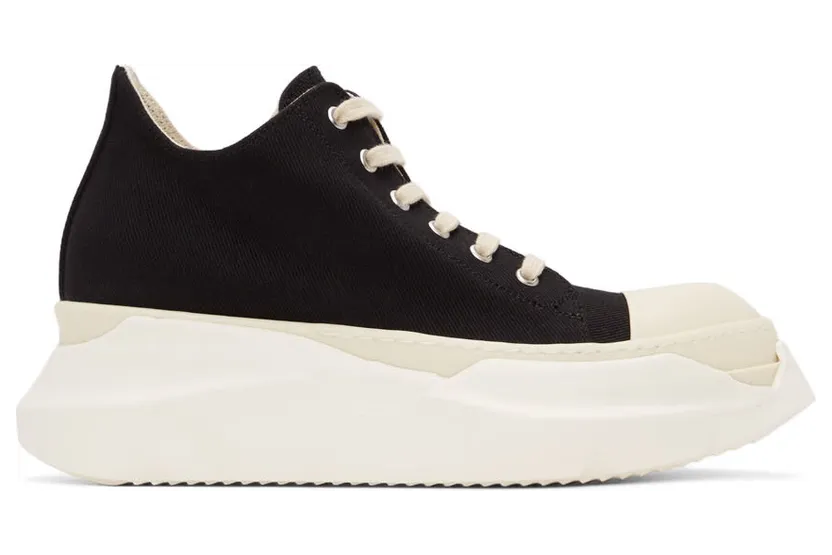 Rick Owens Drkshdw Black Abstract Low Sneakers (DU01B7842 DM)