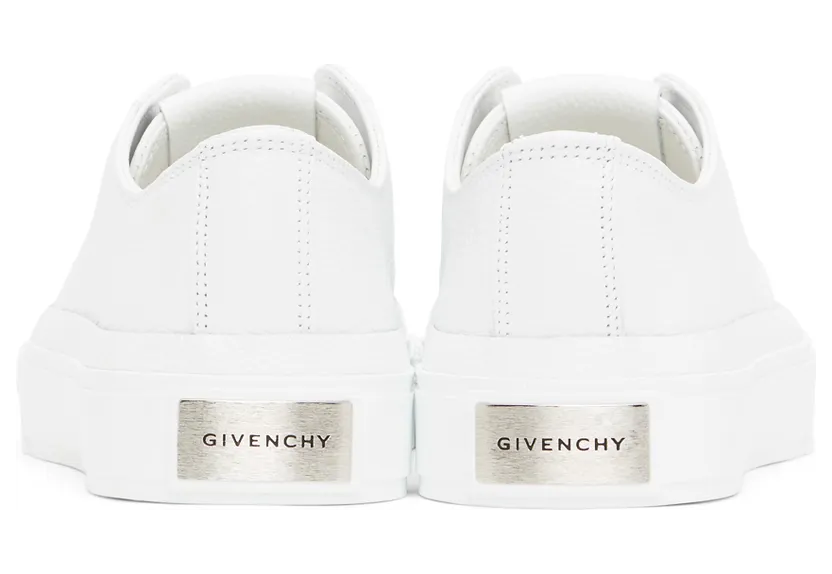 Givenchy White Grained City Sneakers (BE001NE145) (4)