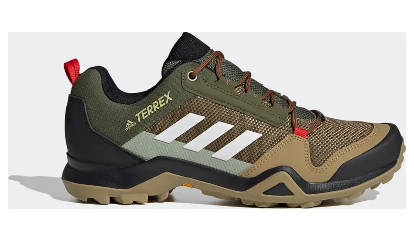 adidas TERREX AX3 Wanderschuh Wild Pine / Crystal White / Vivid Red (FX4576)