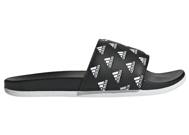 adidas Adilette Comfort Slides Print Core Black Cloud White (GV9735)