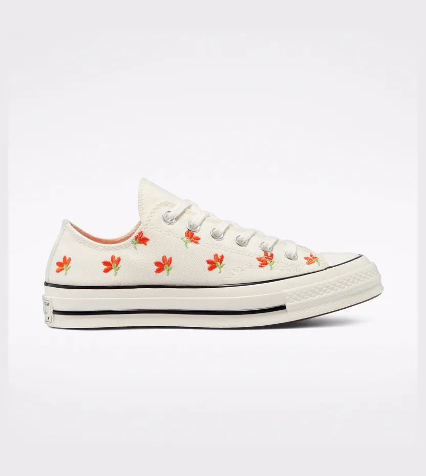 Converse Floral Print Chuck 70 Low Top Egret/bright Poppy/zwart (570916C)