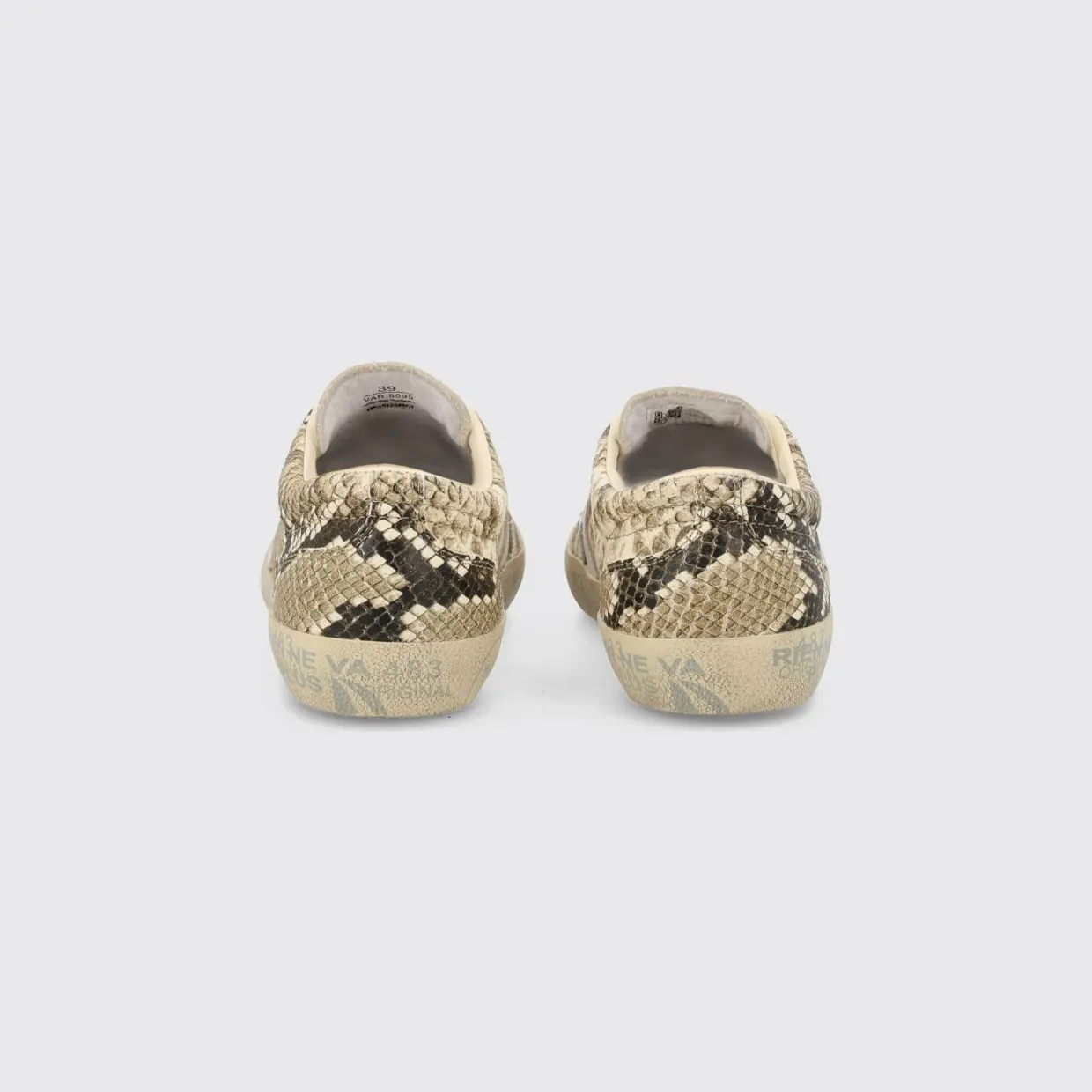 Premiata David Python-Print Leather Sneakers with Contrast Logo Multicolor (DAVIDD8099) (2)