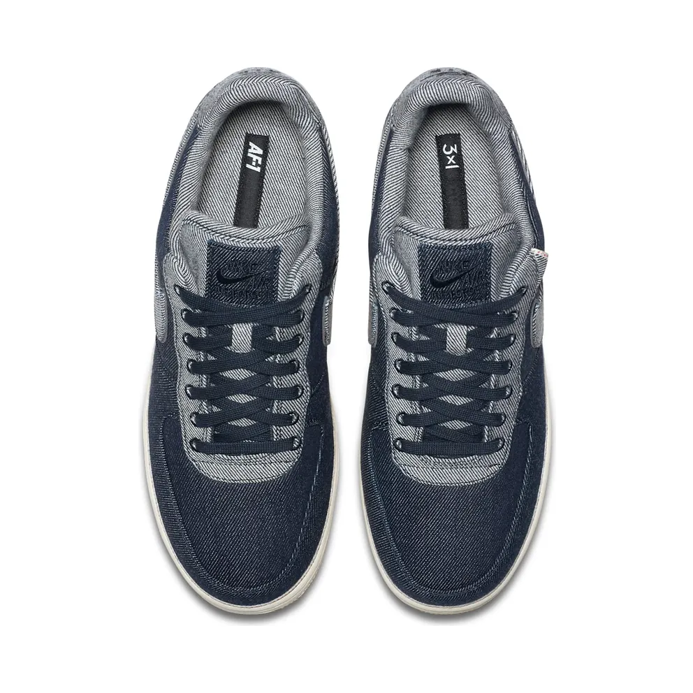Nike Air Force 1 Low 3×1 Denim Raw Indigo Raw Indigo/Raw Indigo-Dark Obsidian-Total Orange-Summit White (905345-402)