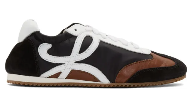 Loewe Black and Brown Ballet Runner Sneakers (453.29.165)