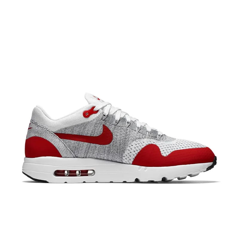 Nike Air Max 1 Flyknit OG White/University Red-Pure Platinum-Cool Grey-Wolf Grey-Black (843384-101)