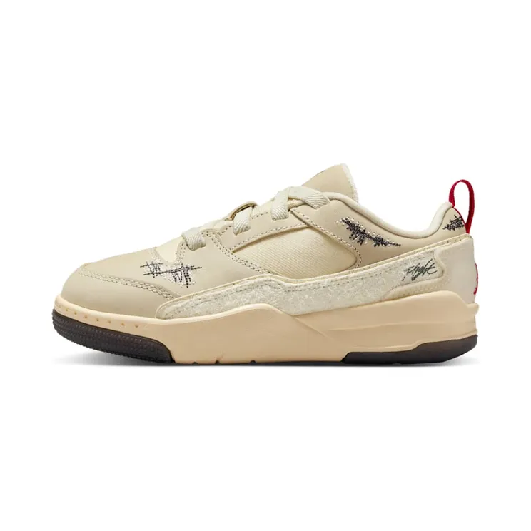 Jordan Flight Court Who Decides War “Coconut Milk / Muslin / Off-Noir / Varsity Red” (HQ2960-100)