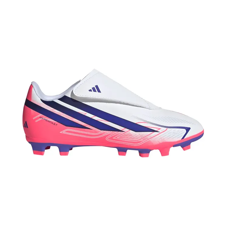 Adidas F50 Hyperfast Club Hook and Loop FG/MG Nockenschuhe, weiß (KK1333)