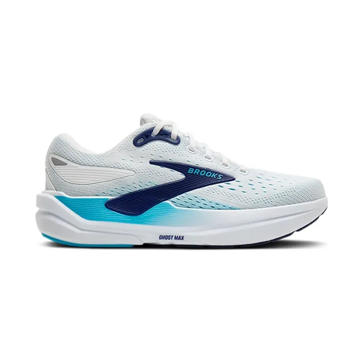 Brooks Ghost Max 3 M Mannen Bright White / Beacon Blue / Teal
