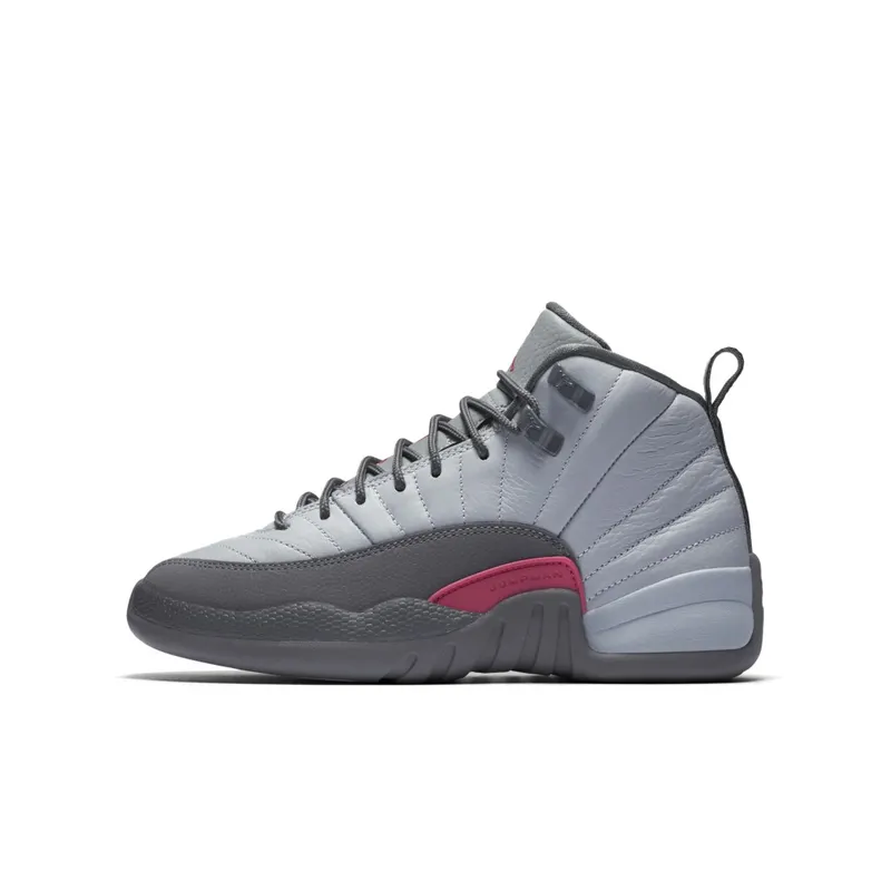 Jordan 12 Retro Wolf Grey Vivid Pink (GS) Wolf Grey/Vivid Pink-Cool Grey (510815-029)