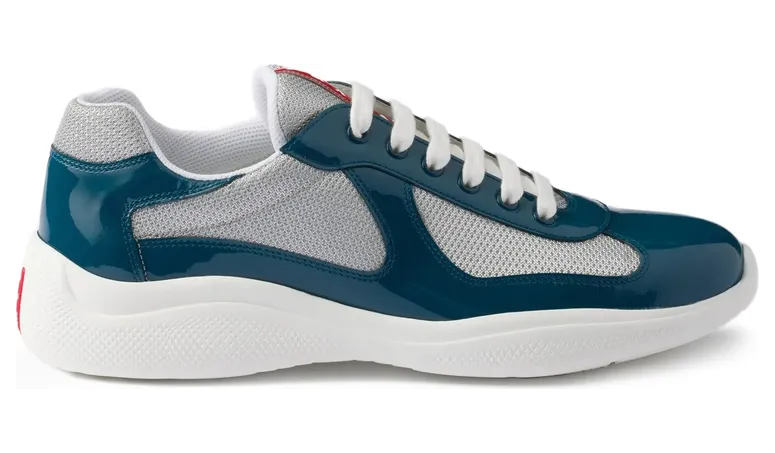 Prada Patent Leather and Technical Fabric America’s Cup “Blue/Grey” (4E3400 F G000 ASZ F0QKD)