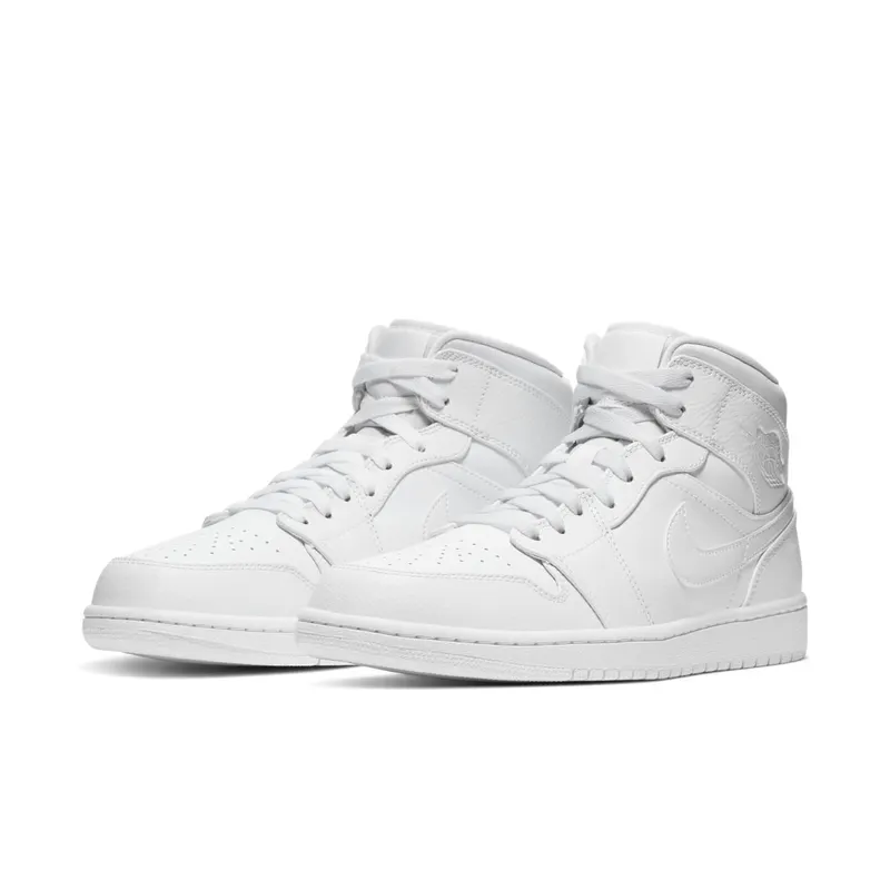 Jordan 1 Mid Triple White (2020) White/White (554724-126)