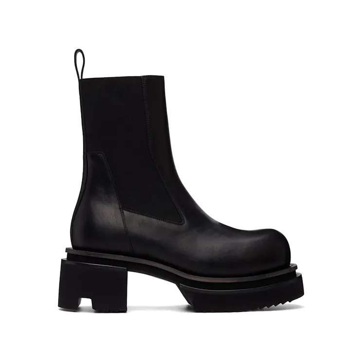 Rick Owens Bogun Chelsea Boot Black (RU02F4832-LOO-9)
