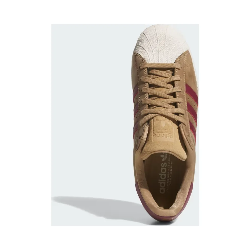 adidas Superstar ADV “Cardboard / Shadow Red / Gold Metallic” (KJ5112)