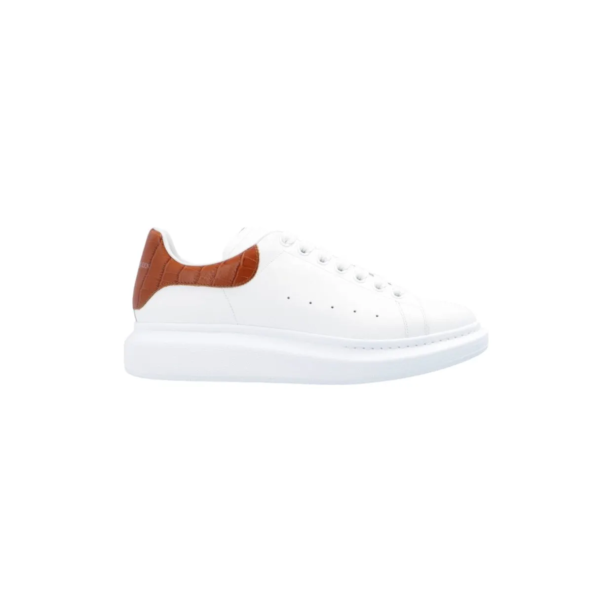 Alexander McQueen Oversized White Cedar Croc (625162 WIAFX 9474)