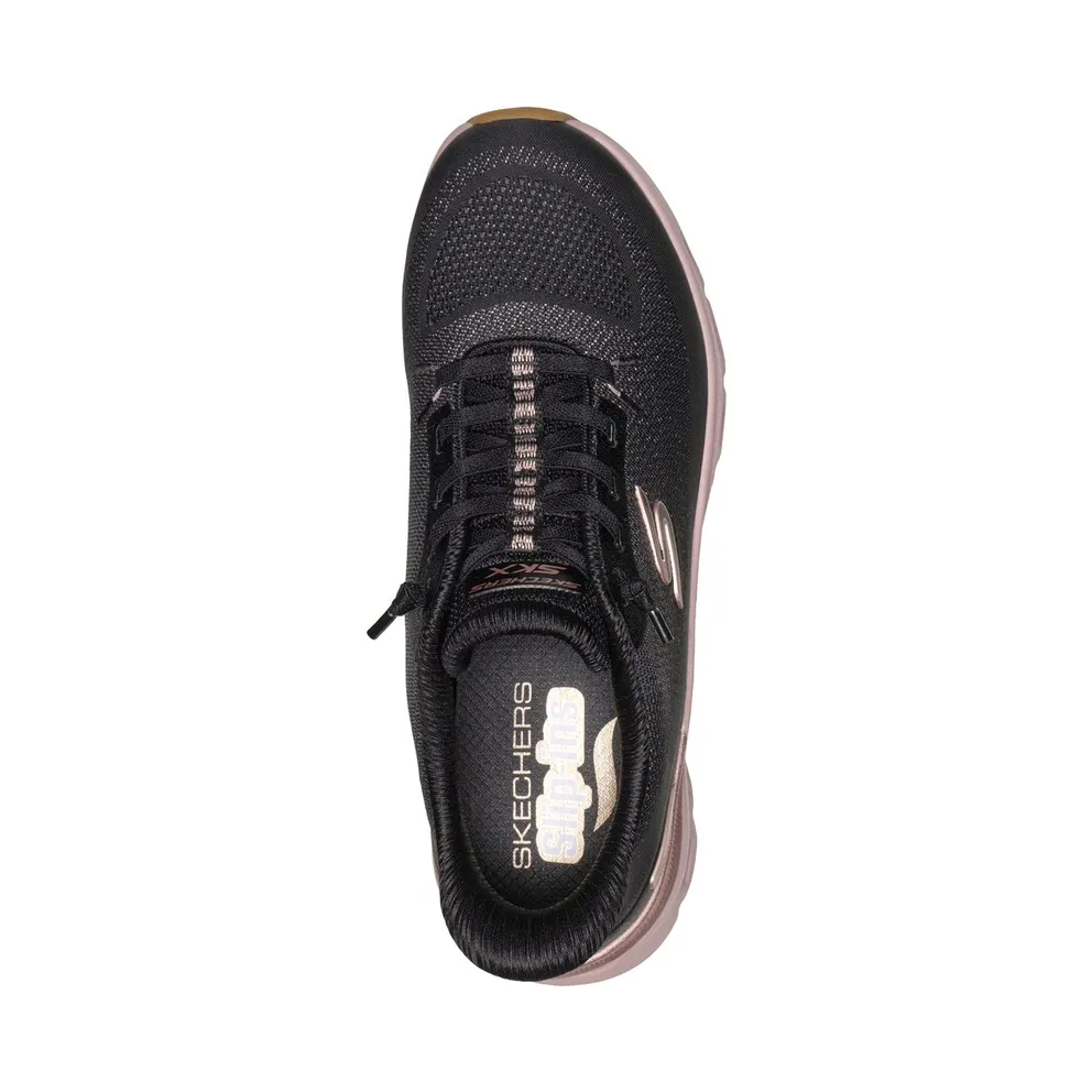 Skechers Slip-ins: Arch Fit Glide-Step Pro “Golden Pace Slip-On Sneaker Black / Roos Gold” (150732BKRG)