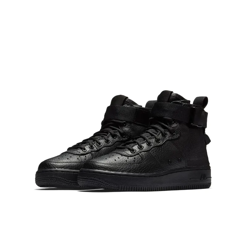 Nike SF Air Force 1 Mid Triple Black (GS) Black/Black-Black (AJ0424-003)