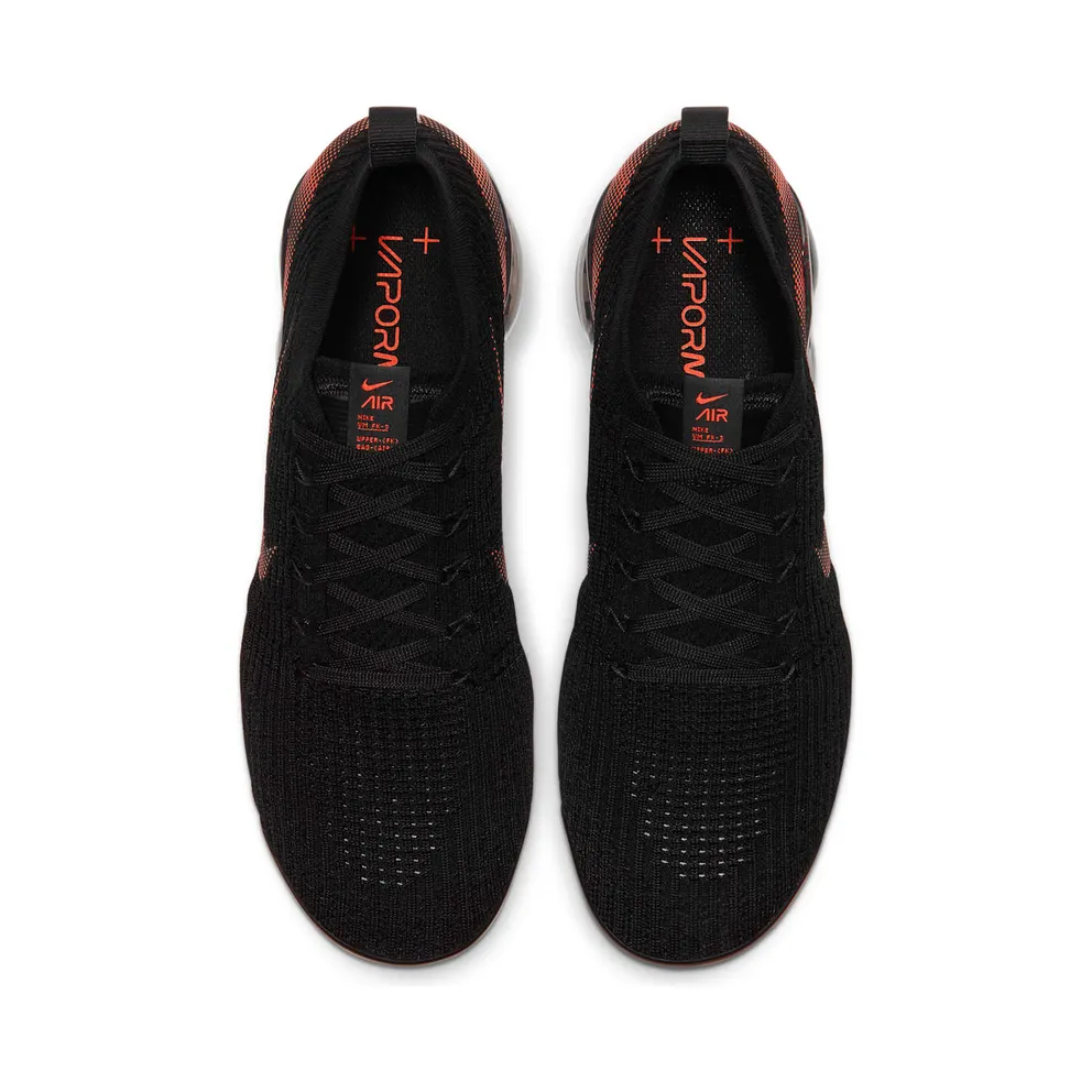 Nike Air VaporMax Flyknit 3 Black Total Orange Dark Smoke Grey (CU1926-001)