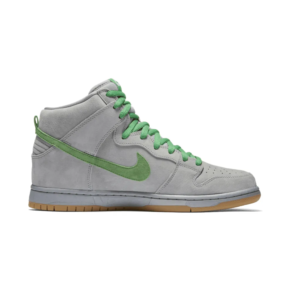 Nike Dunk SB High Silver Box Metallic Silver/Hyper Green-Gum Yellow (313171-039)