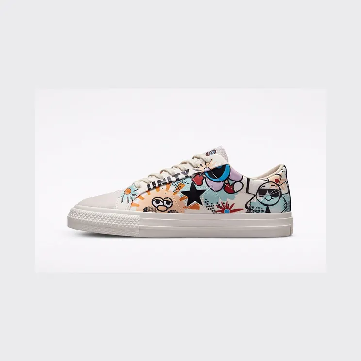 Converse One Star Floral Egret/multi/zwart (172933C)