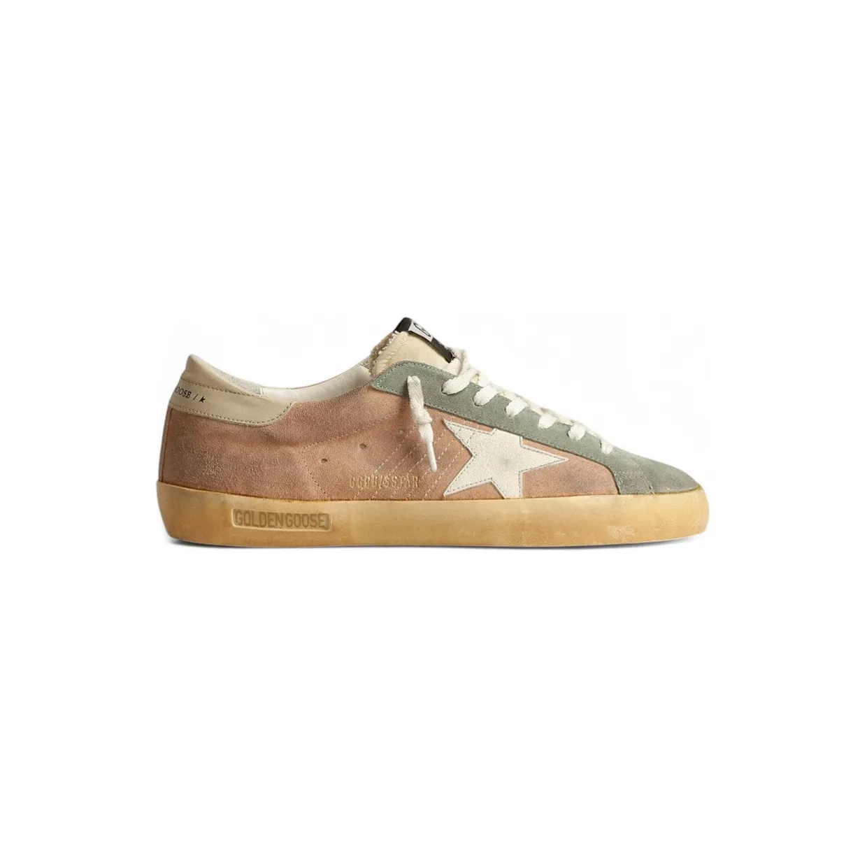 Golden Goose Super-Star Brown Green Suede White Star (GMF00101.F004028.82123)