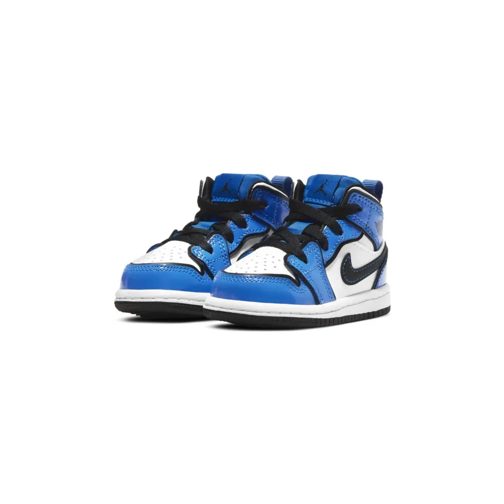 Jordan 1 Mid Signal Blue (TD) Signal Blue/White-Black (BQ6933-402)