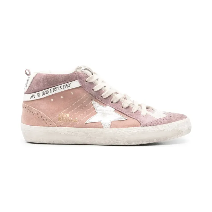 Golden Goose Mid Star Sneakers aus Wildleder – Rosa (GWF00123F006209)