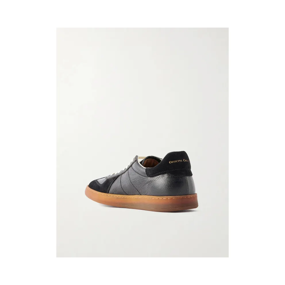 Officine Creative Militia 002 Suede-Trimmed Leather Black (OCUMILI002-CVCOM00000LC222)
