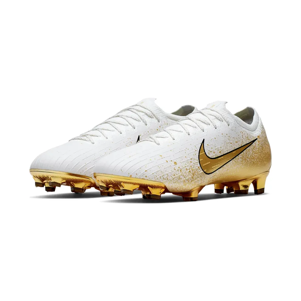 Nike Vapor 12 Elite SE FG White Metallic Gold White/Metallic Silver-Metallic Vivid Gold (CI0907-170)