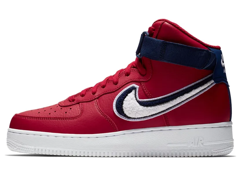 Nike Air Force 1 High ’07 LV8 ‘Red’ Red/White-Blue Void (806403-603)