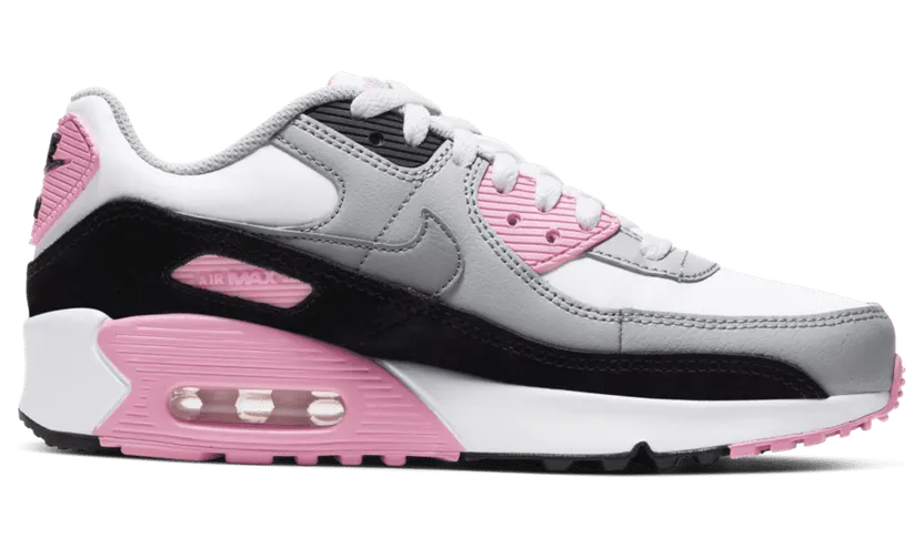Nike Air Max 90 LTR GS White Grey Pink (CD6864-104)