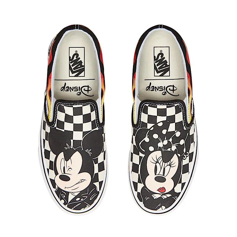 Vans Slip-On Disney Mickey and Minnie (W) Mickey Mouse And Minnie Mouse/Checker Flame (VN0A38F7UJ4)