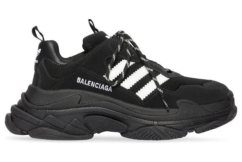 Balenciaga x adidas Triple S Black White (712764W2ZB21090)