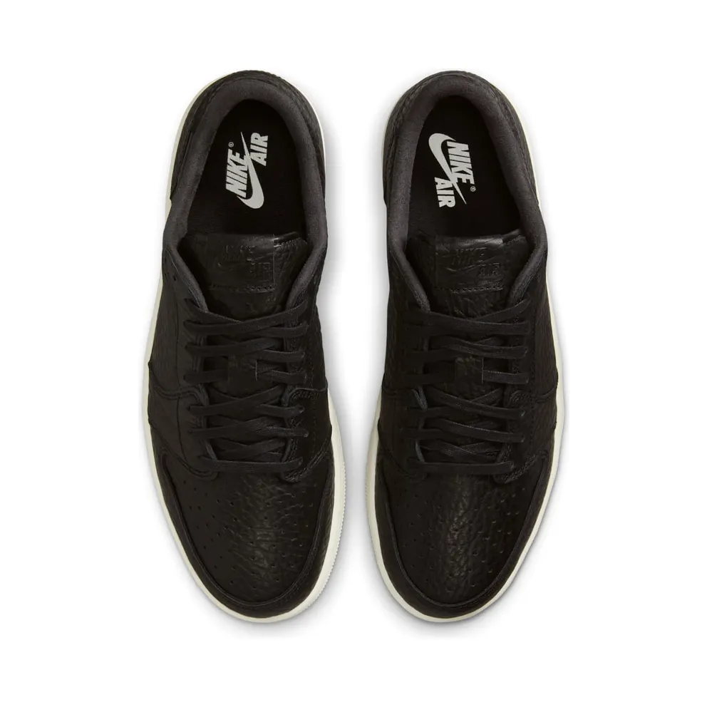 Jordan 1 Retro Low Swooshless Black Black/Black-Sail (848775-005)