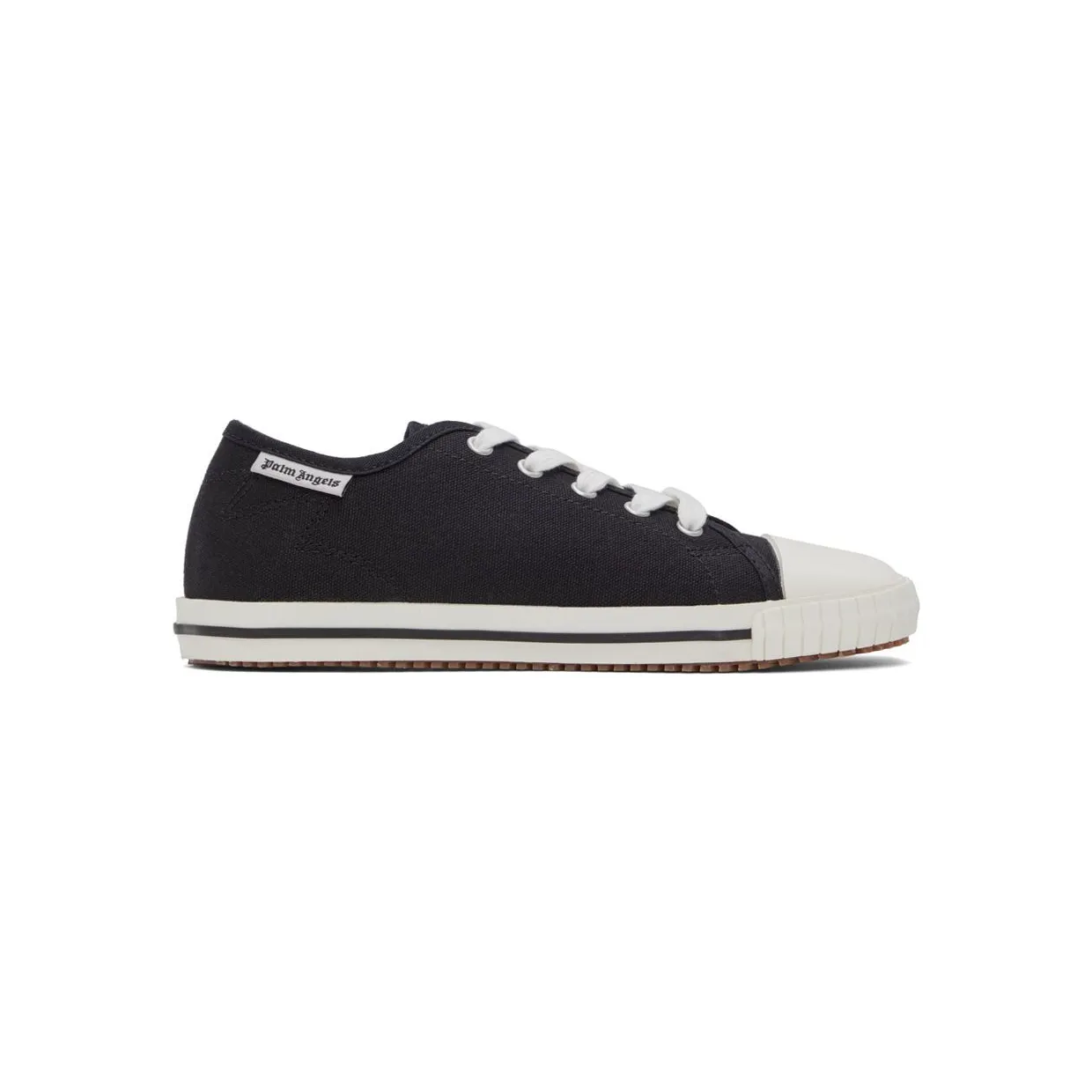 Palm Angels Black Vulcanized Low-Top Sneakers (PWIA045S22FAB0011001)