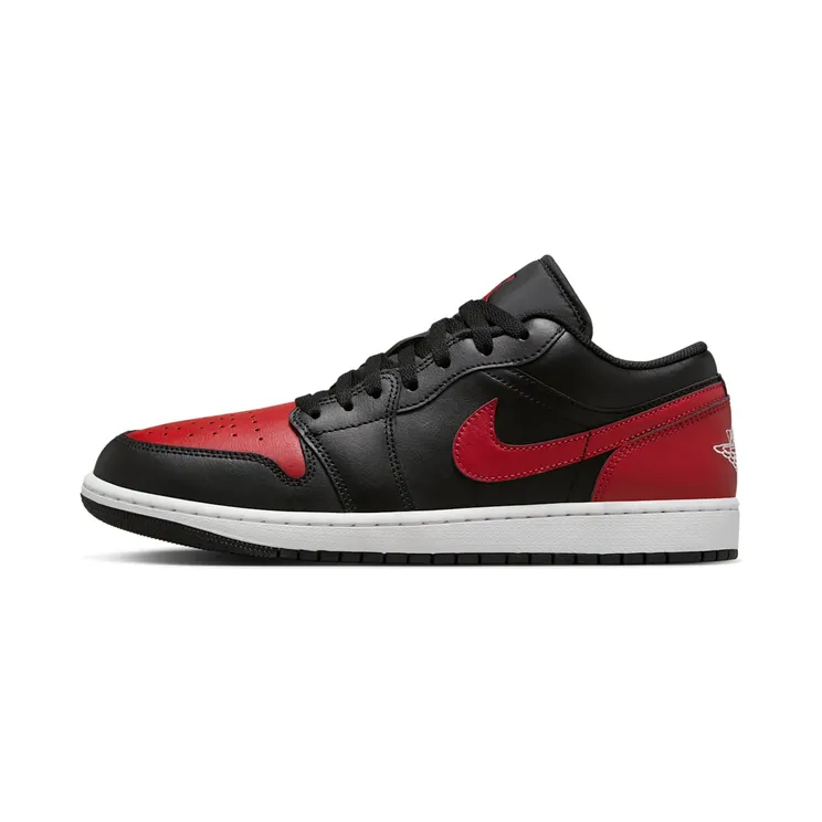 Jordan 1 Low Bred “Black / Summit White / Varsity Red” (553558-067)