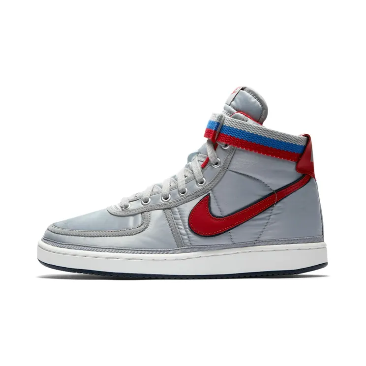 Nike Vandal High Supreme Nylon OG “Metallic Silver / Summit White / University Red” (AH8652-001)