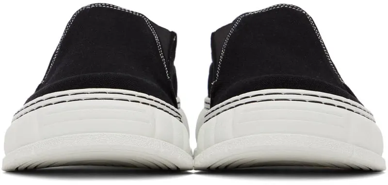 Virón SSENSE Exclusive Black Recycled Canvas 1984 Slip-On (1984-04-C-910)