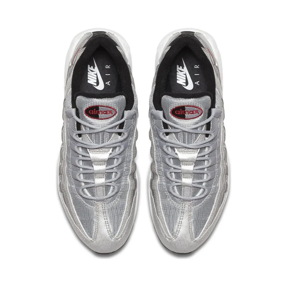 Nike Air Max 95 Silver Bullet Metallic Silver/Varsity Red-White-Black (918359-001)