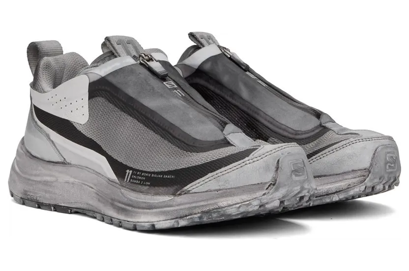11 by Boris Bidjan Saberi Gray Salomon Edition Bamba2 Low LIGHT GREY (105 11xS) (4)