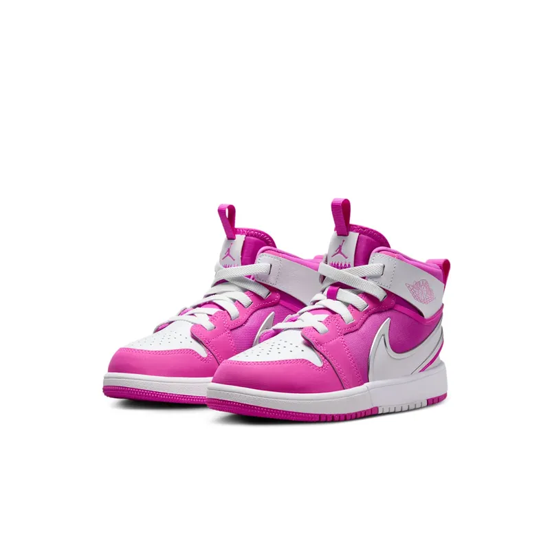 Jordan 1 Mid RM EasyOn PS “Fire Pink White” (FQ1282-601)