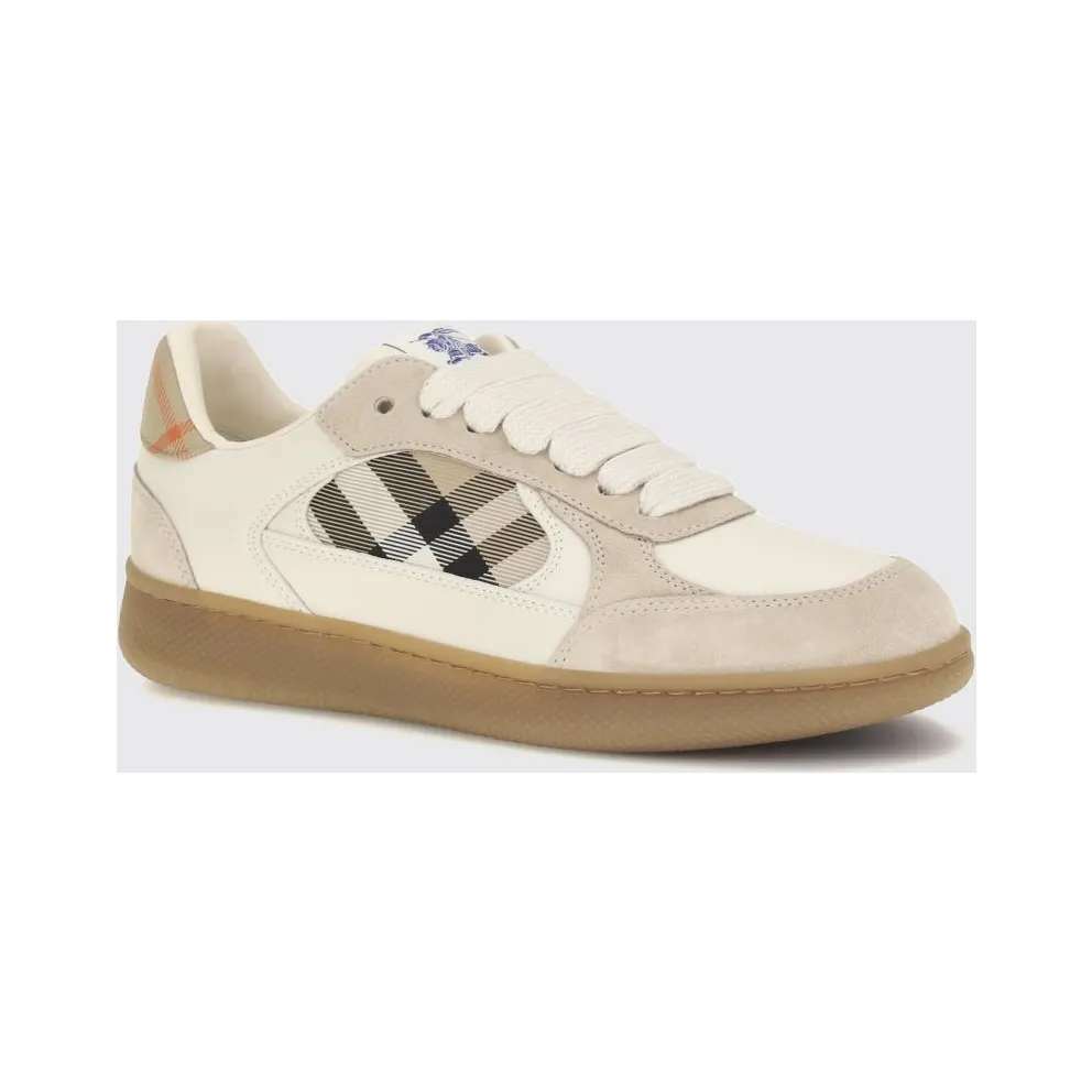 BURBERRY Terrace Leather and Suede with Vintage Check Motif Beige (8127744)