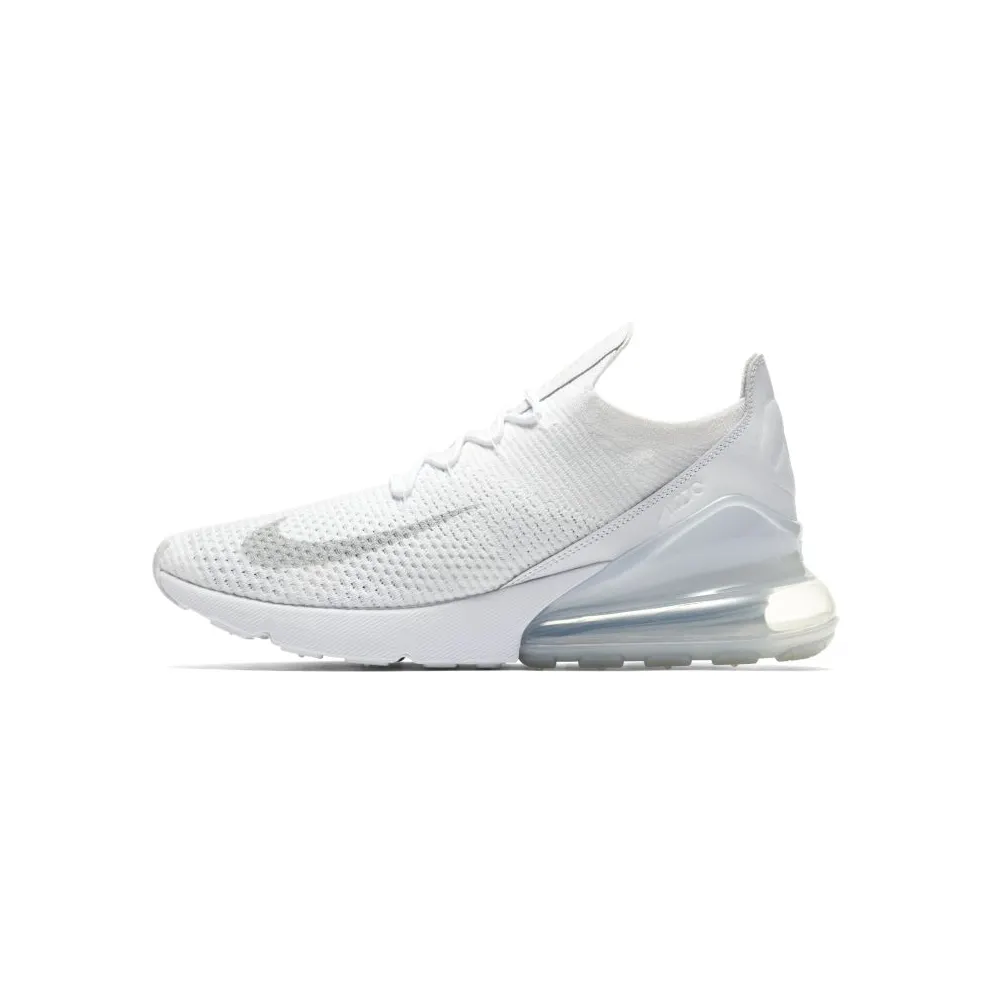 Nike Air Max 270 Flyknit Triple White White/Pure Platinum-White (AO1023-102)