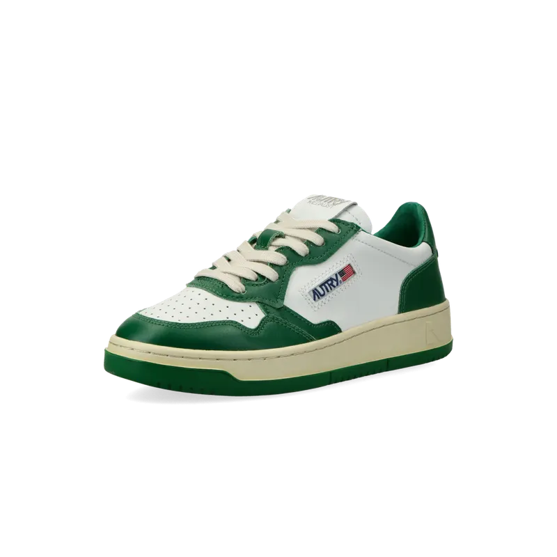 Autry Medalist Low W (White / Green) – AULWWB03