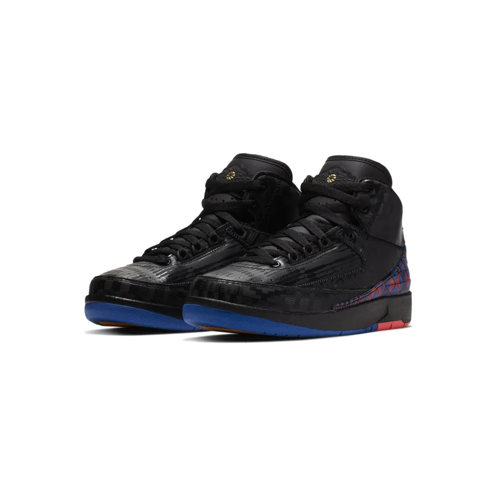 Jordan 2 Retro Black History Month 2019 (GS) Black/Metallic Gold-Black-Hyper Cobalt (CI2972-007)