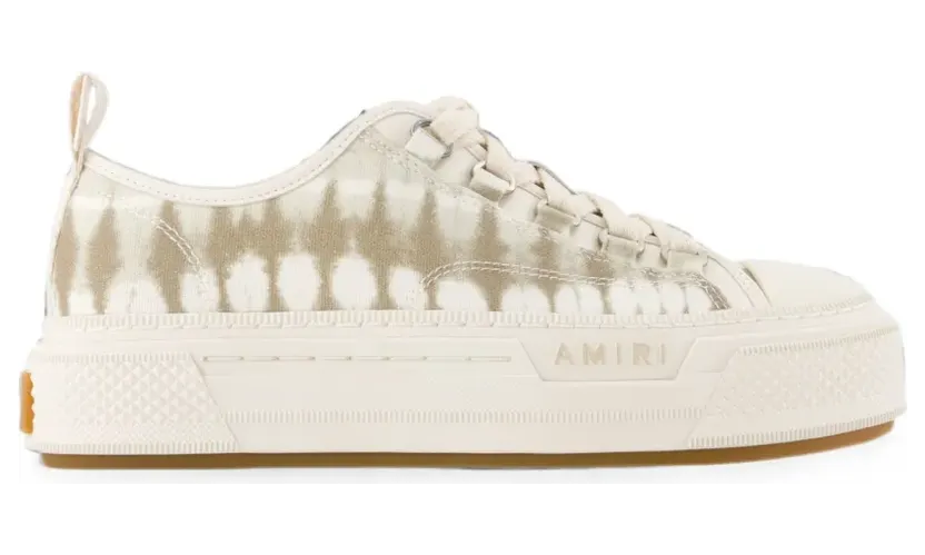 AMIRI Court tie-dye lace-up sneakers – Beige (AWSNSN106)